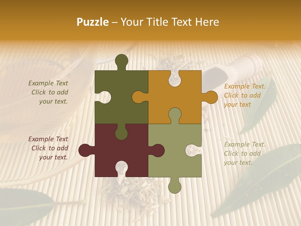 A Cup Of Tea Next To A Wooden Spoon PowerPoint Template