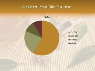 A Cup Of Tea Next To A Wooden Spoon PowerPoint Template