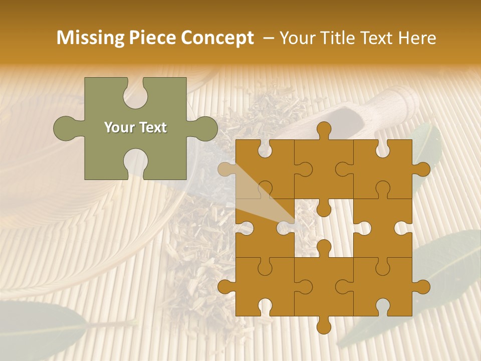 A Cup Of Tea Next To A Wooden Spoon PowerPoint Template