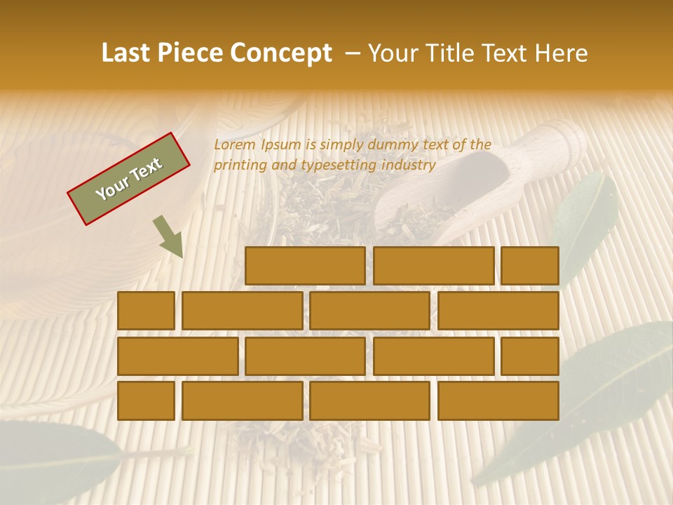 A Cup Of Tea Next To A Wooden Spoon PowerPoint Template