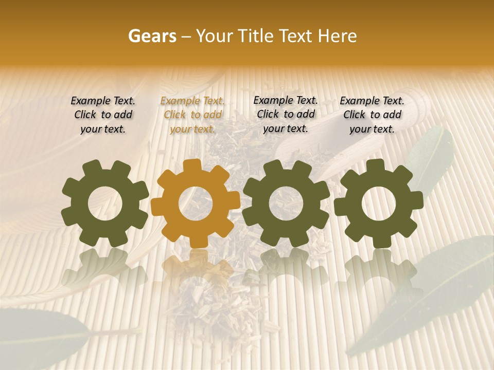 A Cup Of Tea Next To A Wooden Spoon PowerPoint Template