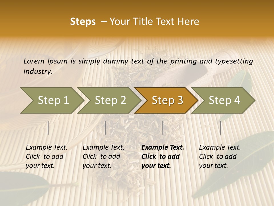 A Cup Of Tea Next To A Wooden Spoon PowerPoint Template