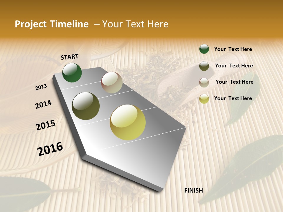 A Cup Of Tea Next To A Wooden Spoon PowerPoint Template