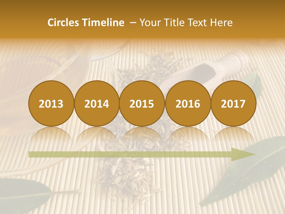 A Cup Of Tea Next To A Wooden Spoon PowerPoint Template