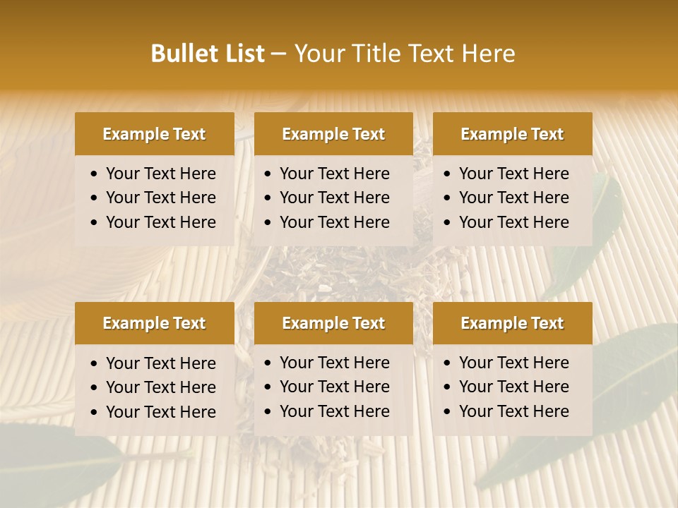 A Cup Of Tea Next To A Wooden Spoon PowerPoint Template