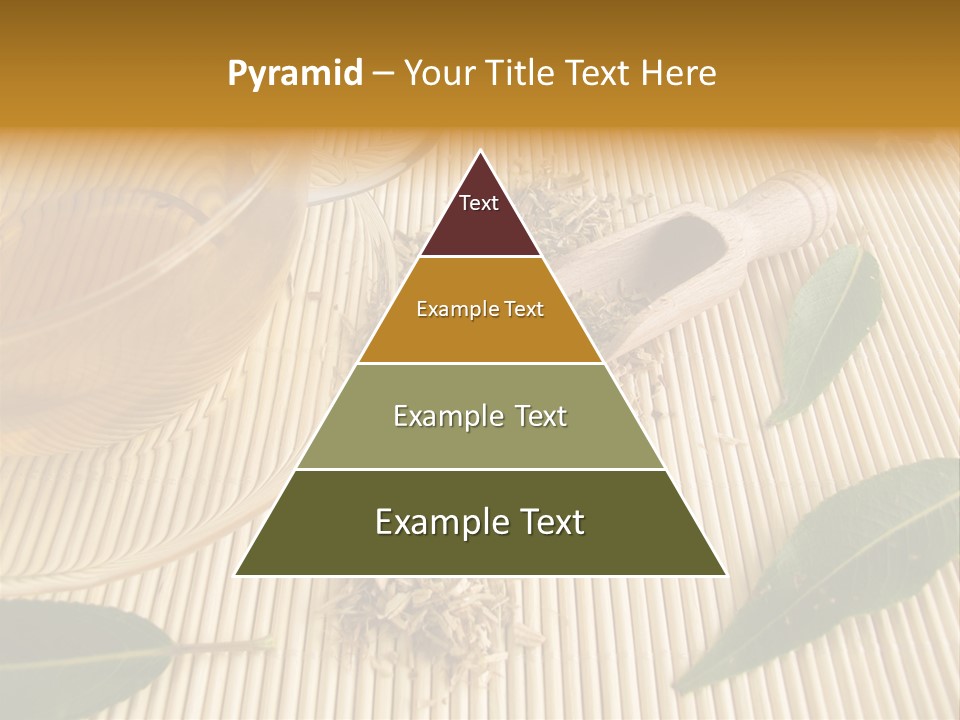 A Cup Of Tea Next To A Wooden Spoon PowerPoint Template