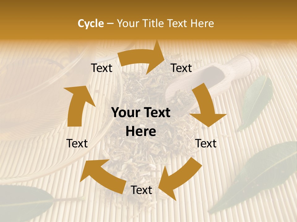 A Cup Of Tea Next To A Wooden Spoon PowerPoint Template