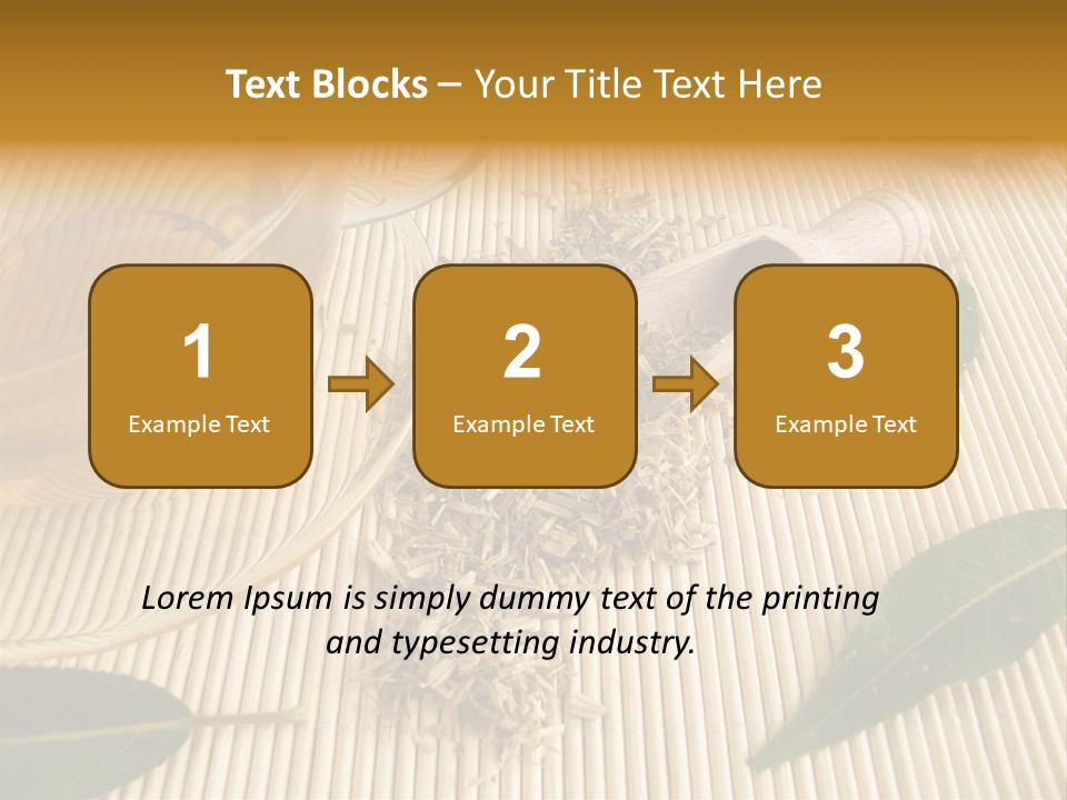 A Cup Of Tea Next To A Wooden Spoon PowerPoint Template