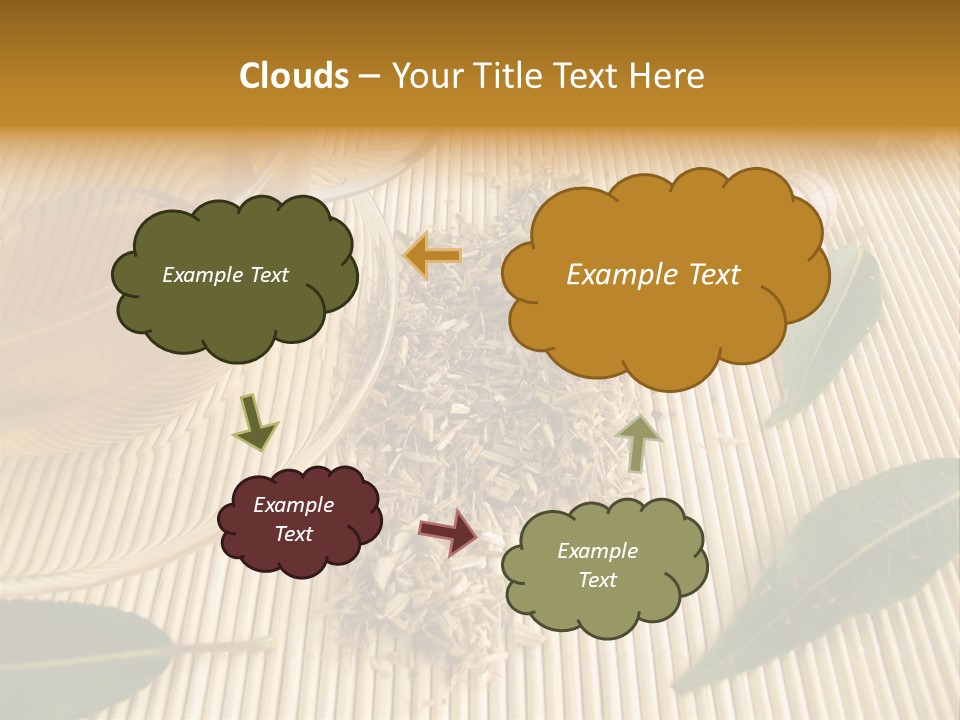 A Cup Of Tea Next To A Wooden Spoon PowerPoint Template