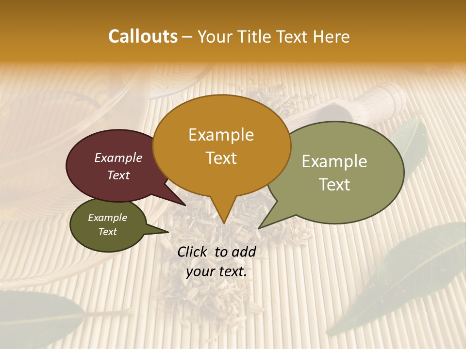 A Cup Of Tea Next To A Wooden Spoon PowerPoint Template