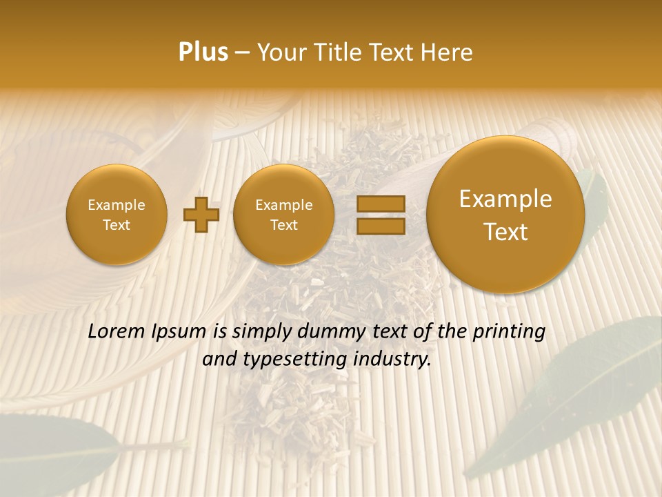 A Cup Of Tea Next To A Wooden Spoon PowerPoint Template