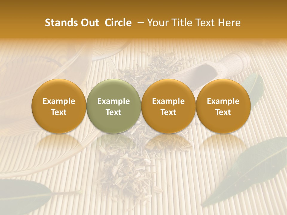 A Cup Of Tea Next To A Wooden Spoon PowerPoint Template