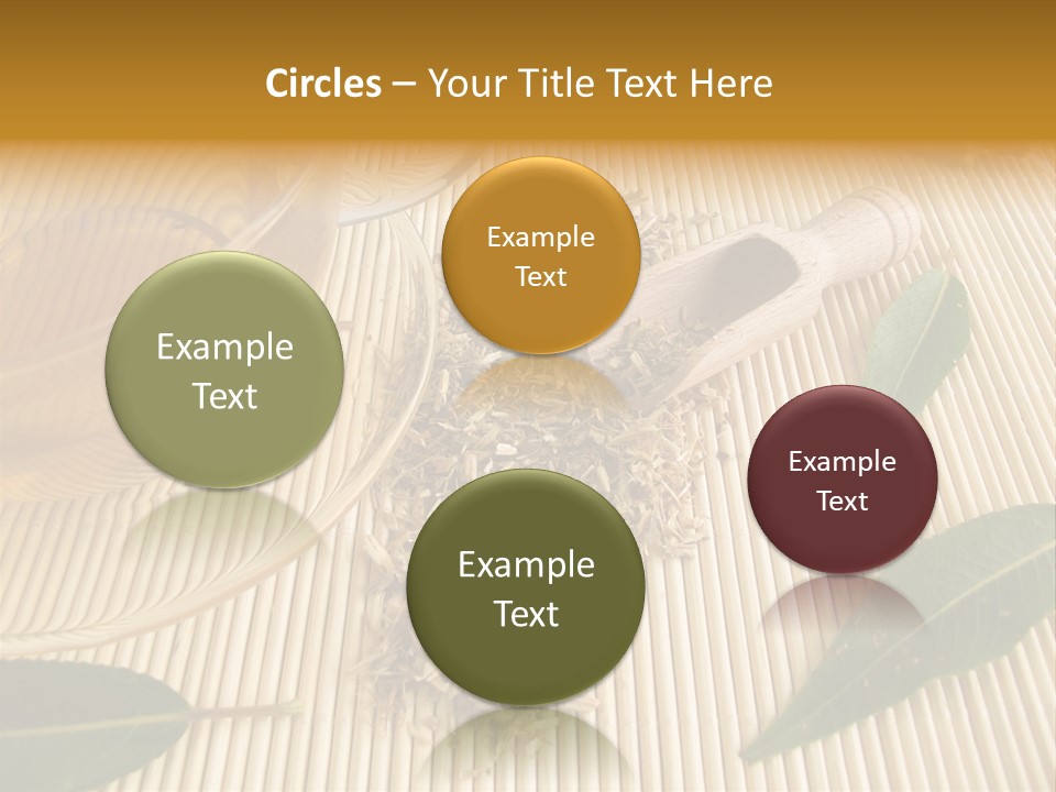 A Cup Of Tea Next To A Wooden Spoon PowerPoint Template