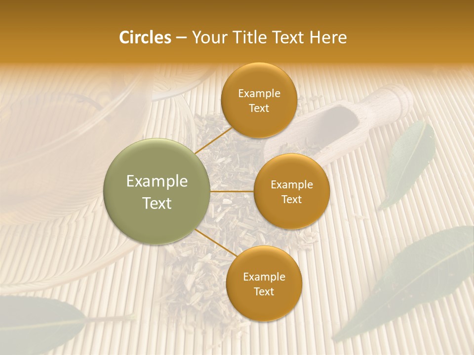 A Cup Of Tea Next To A Wooden Spoon PowerPoint Template