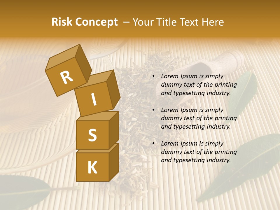 A Cup Of Tea Next To A Wooden Spoon PowerPoint Template