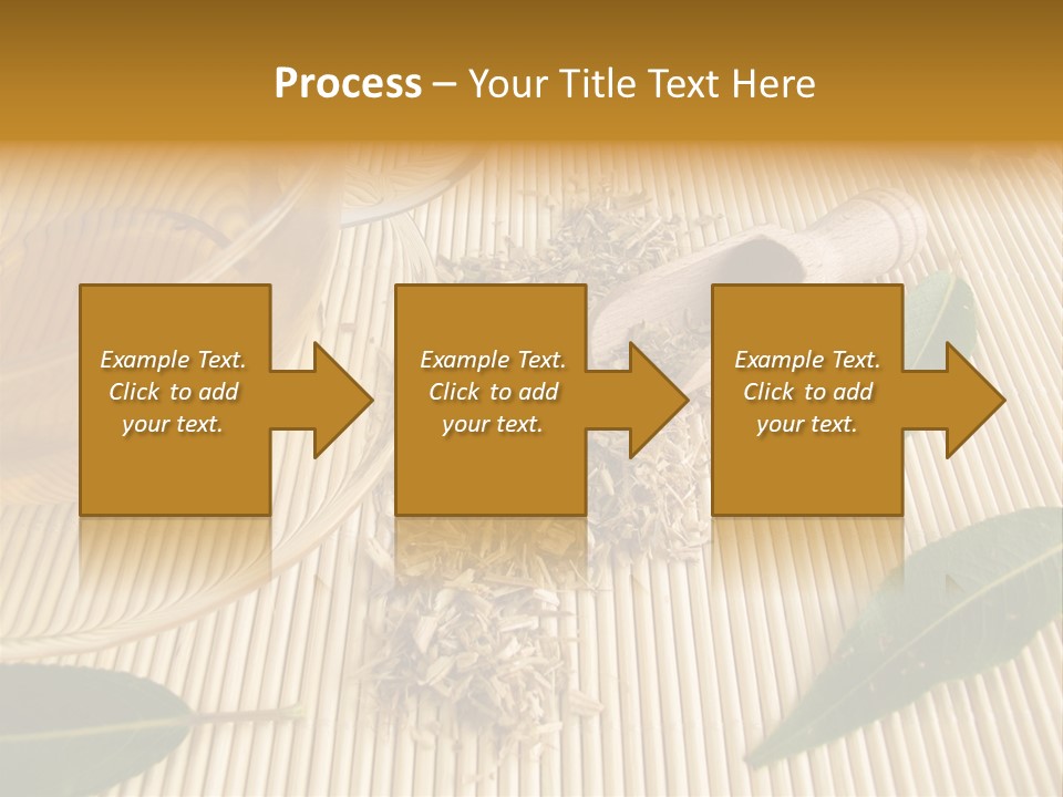 A Cup Of Tea Next To A Wooden Spoon PowerPoint Template