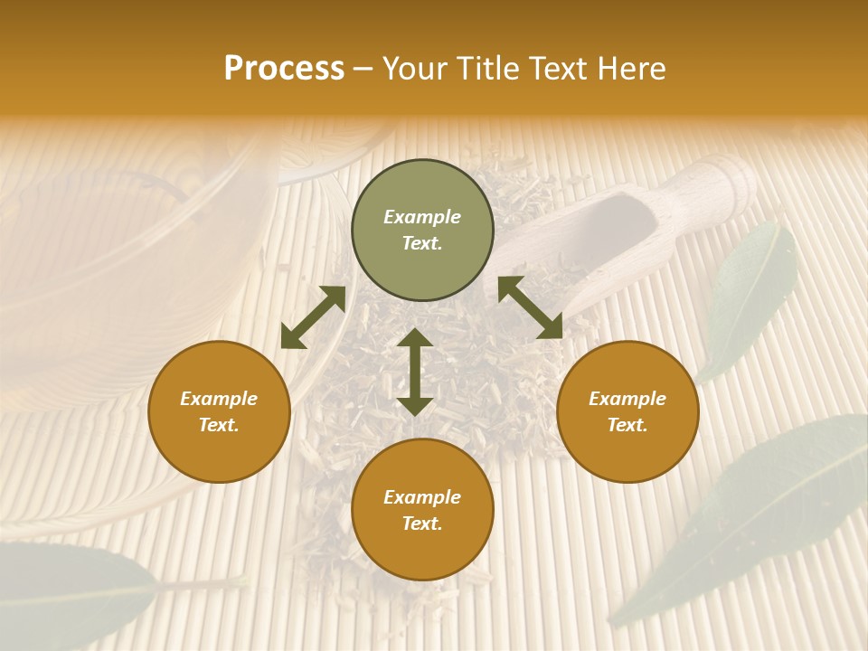 A Cup Of Tea Next To A Wooden Spoon PowerPoint Template