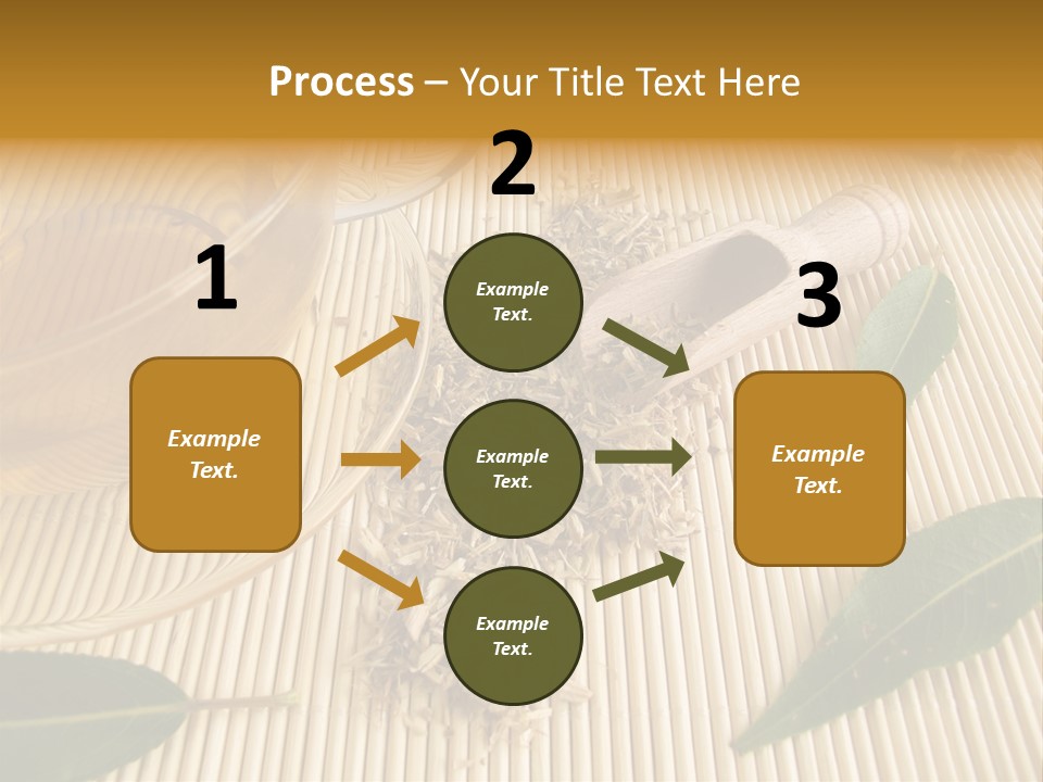 A Cup Of Tea Next To A Wooden Spoon PowerPoint Template