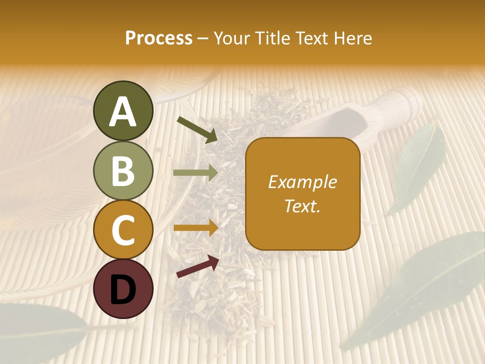 A Cup Of Tea Next To A Wooden Spoon PowerPoint Template