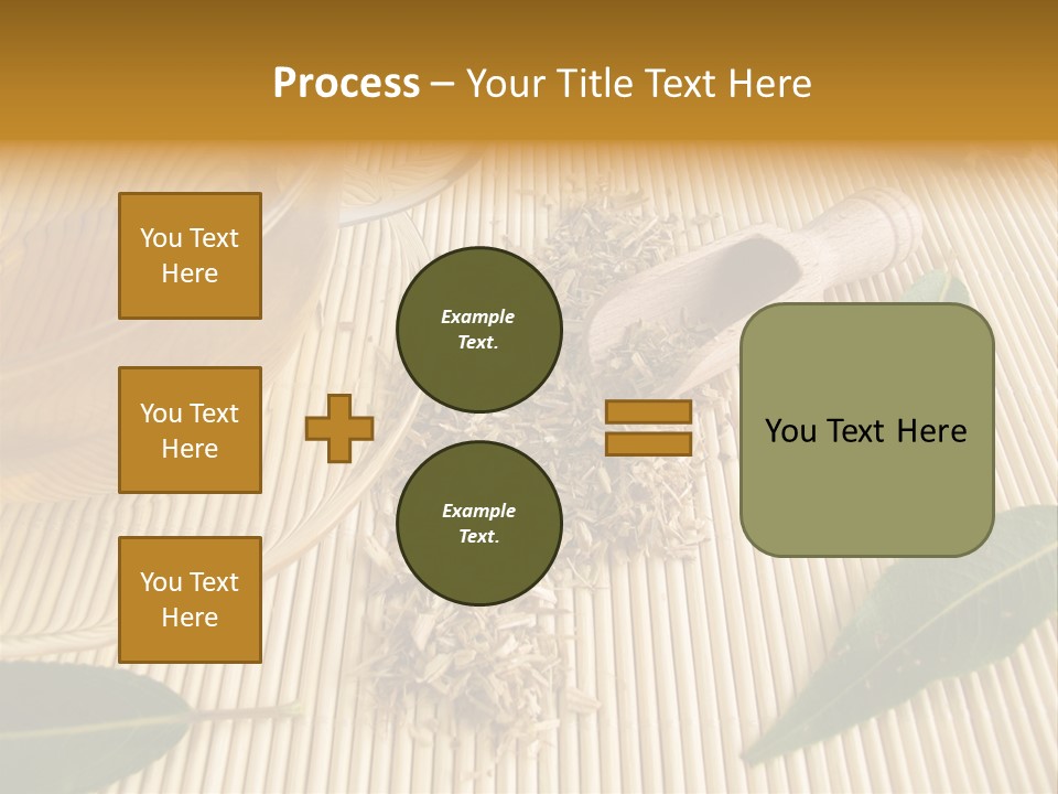 A Cup Of Tea Next To A Wooden Spoon PowerPoint Template