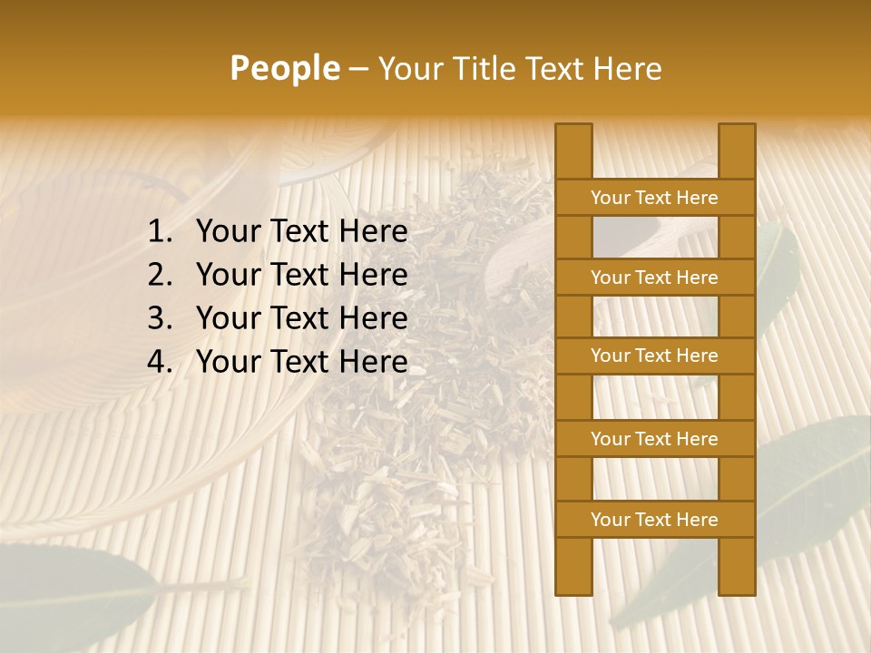 A Cup Of Tea Next To A Wooden Spoon PowerPoint Template