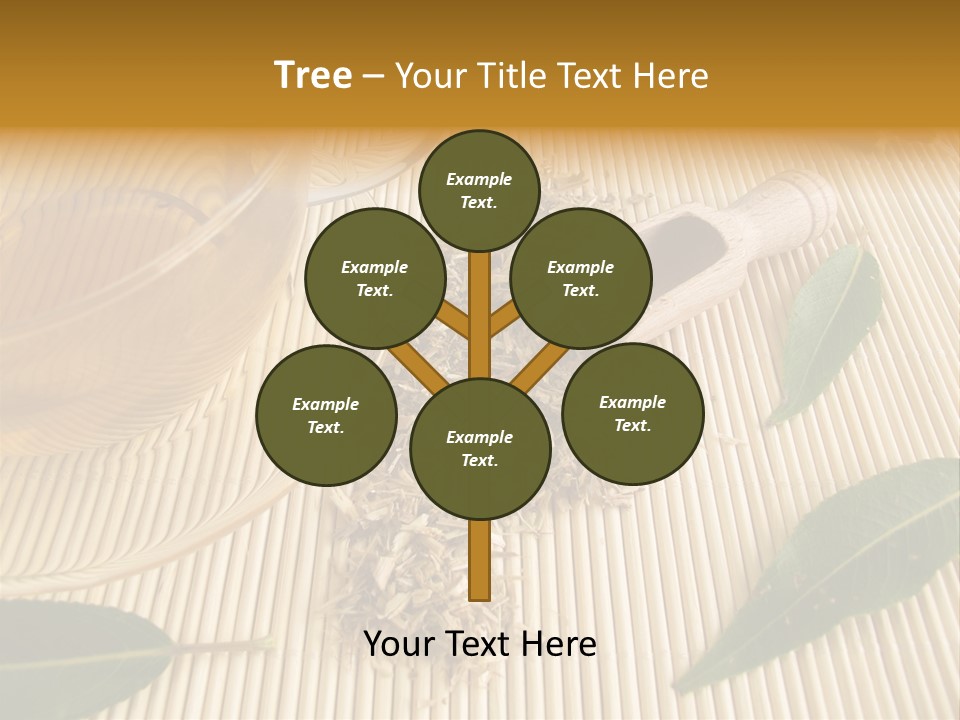 A Cup Of Tea Next To A Wooden Spoon PowerPoint Template