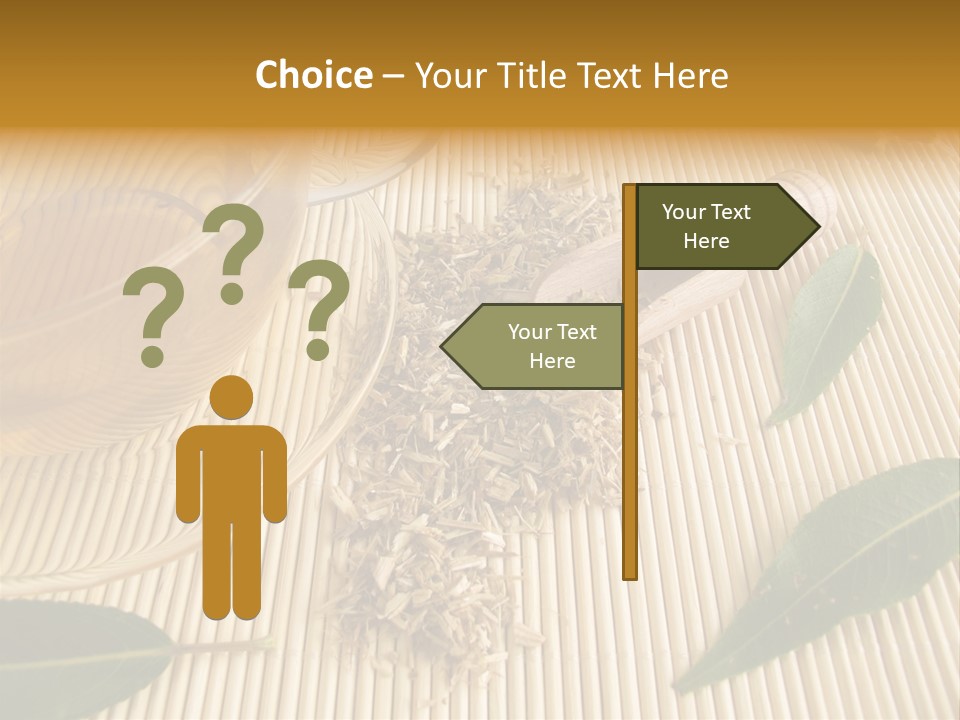 A Cup Of Tea Next To A Wooden Spoon PowerPoint Template