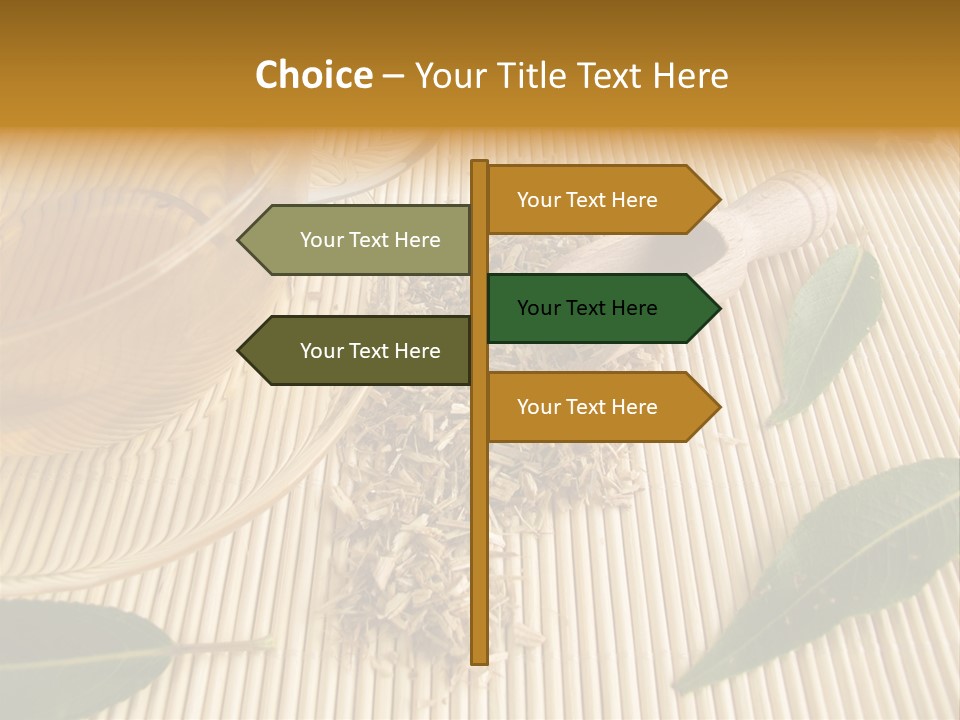 A Cup Of Tea Next To A Wooden Spoon PowerPoint Template