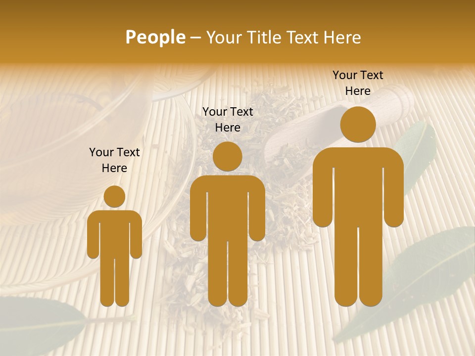 A Cup Of Tea Next To A Wooden Spoon PowerPoint Template