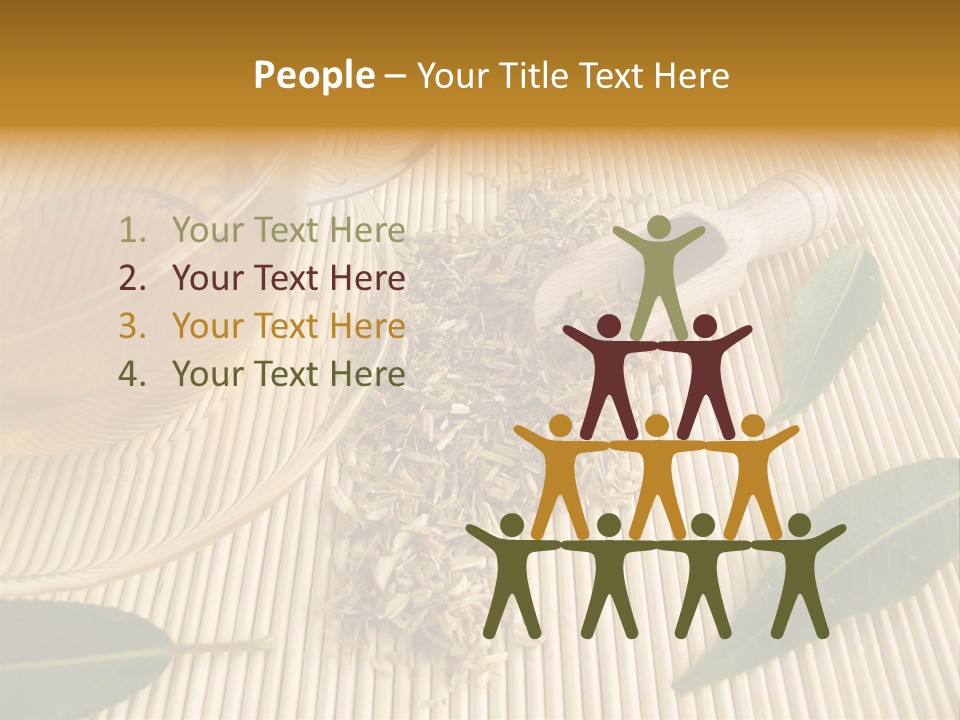 A Cup Of Tea Next To A Wooden Spoon PowerPoint Template