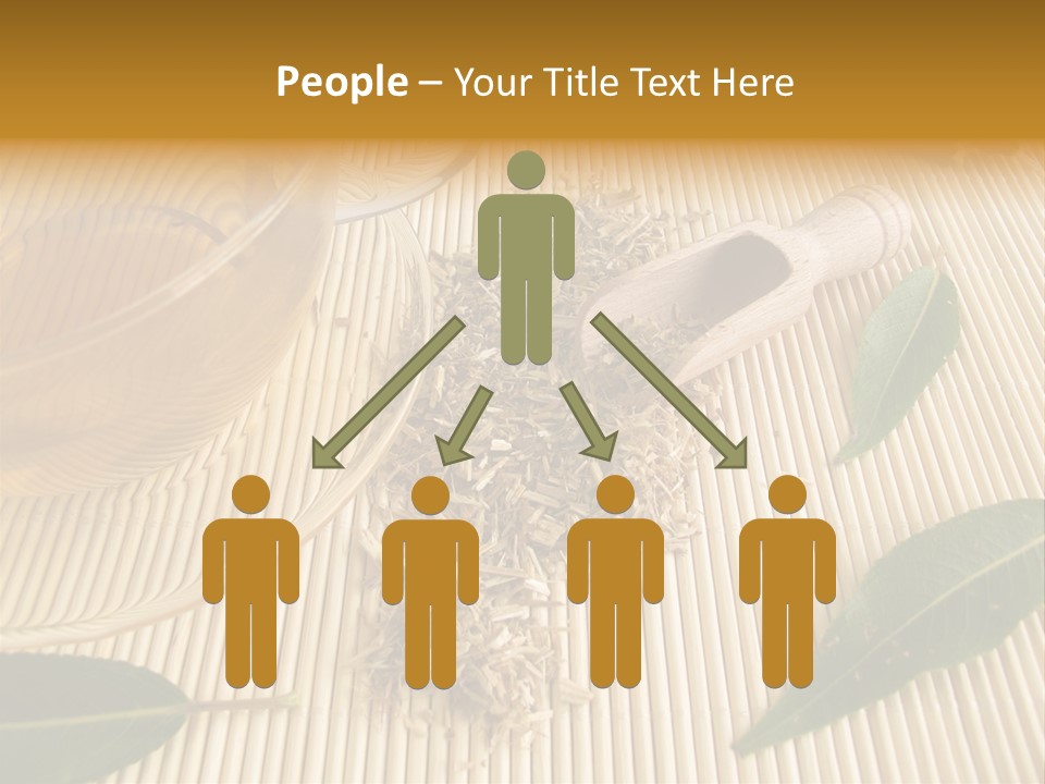 A Cup Of Tea Next To A Wooden Spoon PowerPoint Template