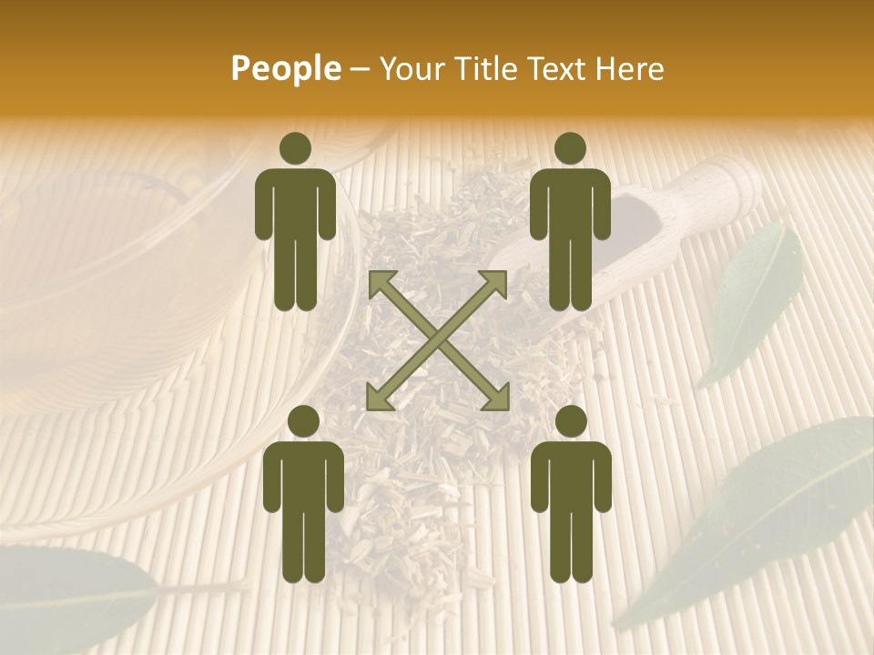 A Cup Of Tea Next To A Wooden Spoon PowerPoint Template