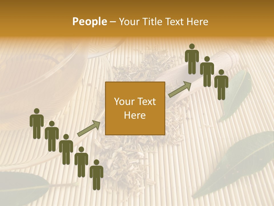 A Cup Of Tea Next To A Wooden Spoon PowerPoint Template