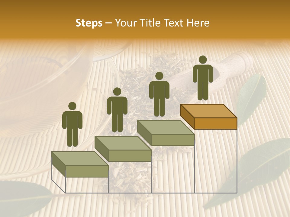 A Cup Of Tea Next To A Wooden Spoon PowerPoint Template