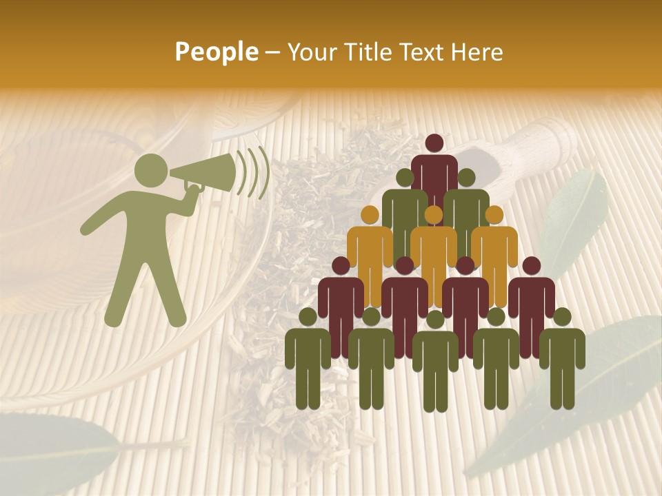 A Cup Of Tea Next To A Wooden Spoon PowerPoint Template