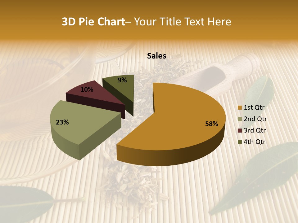 A Cup Of Tea Next To A Wooden Spoon PowerPoint Template