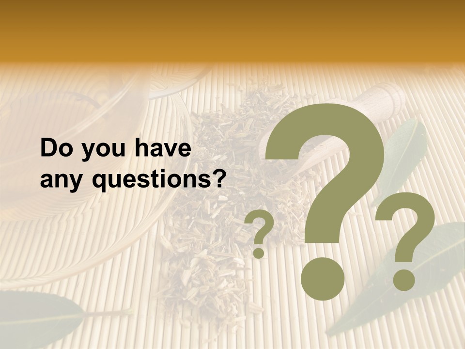 A Cup Of Tea Next To A Wooden Spoon PowerPoint Template