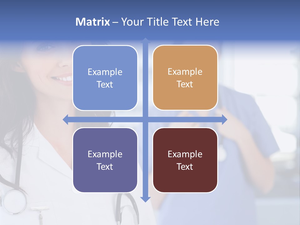 Smart Looking At Camera Indoors PowerPoint Template