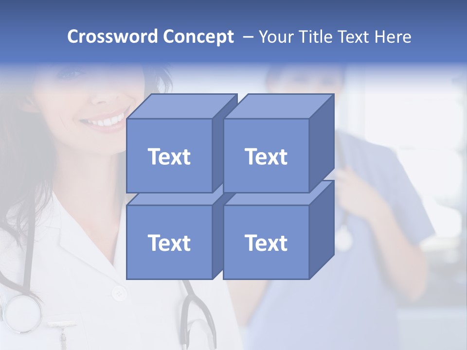 Smart Looking At Camera Indoors PowerPoint Template