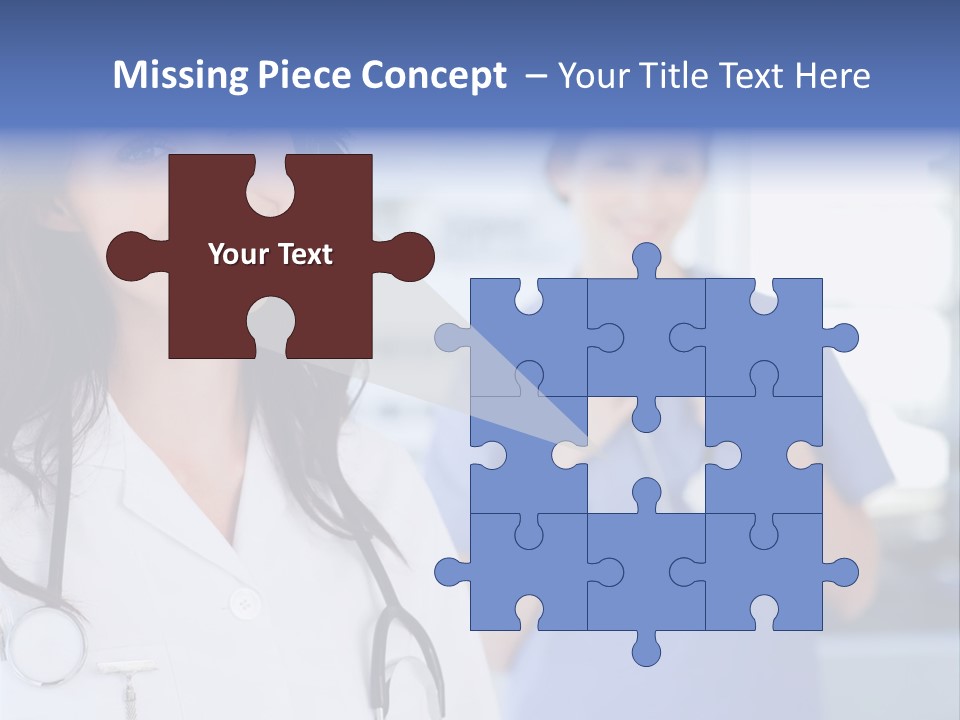 Smart Looking At Camera Indoors PowerPoint Template