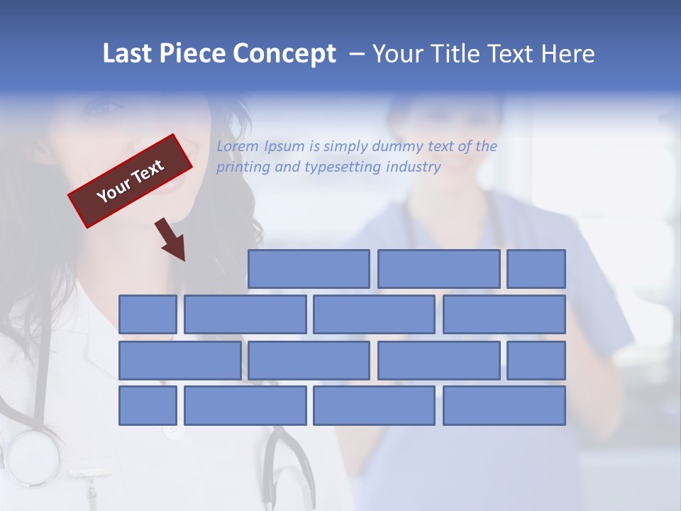 Smart Looking At Camera Indoors PowerPoint Template