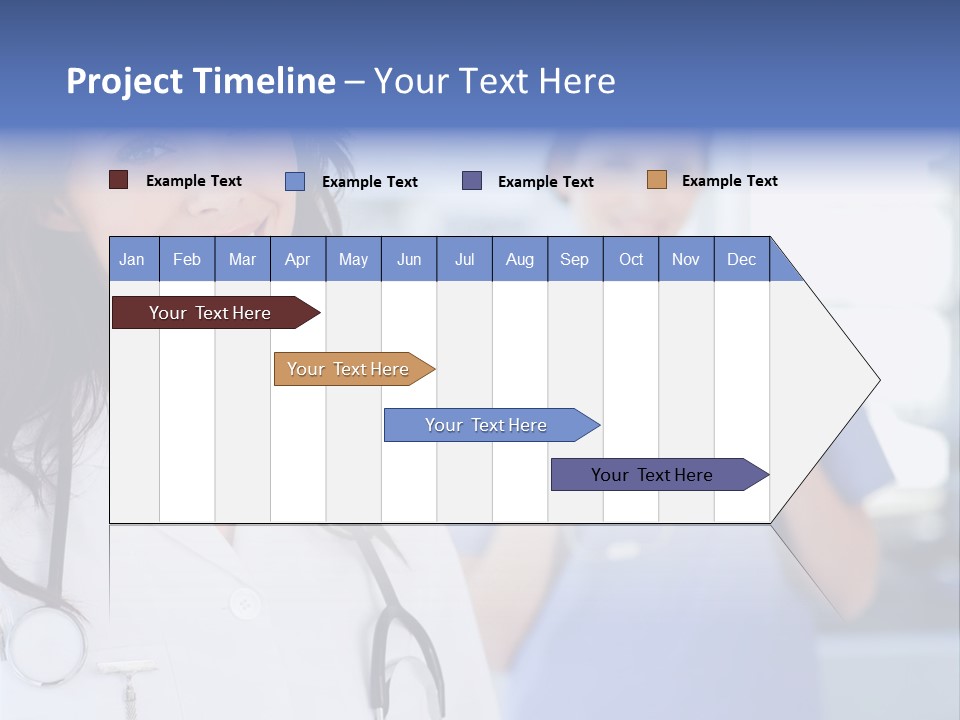Smart Looking At Camera Indoors PowerPoint Template