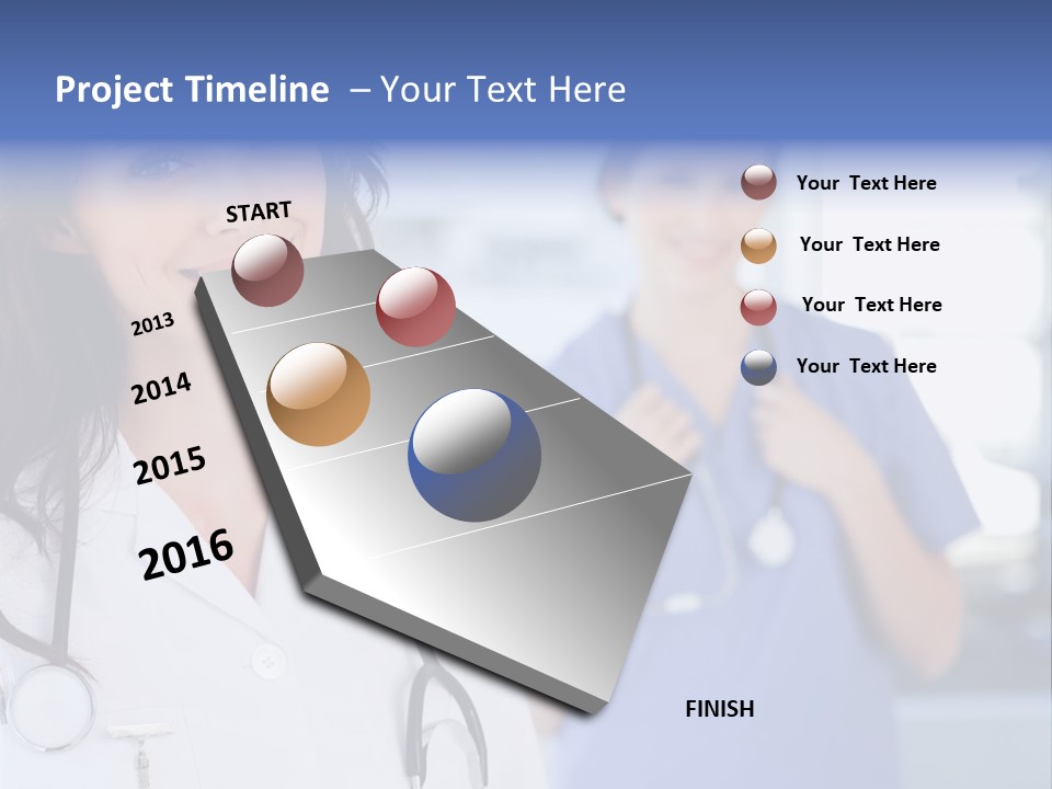 Smart Looking At Camera Indoors PowerPoint Template