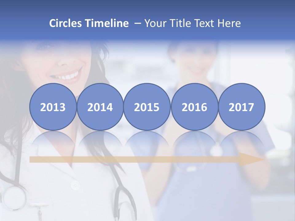 Smart Looking At Camera Indoors PowerPoint Template