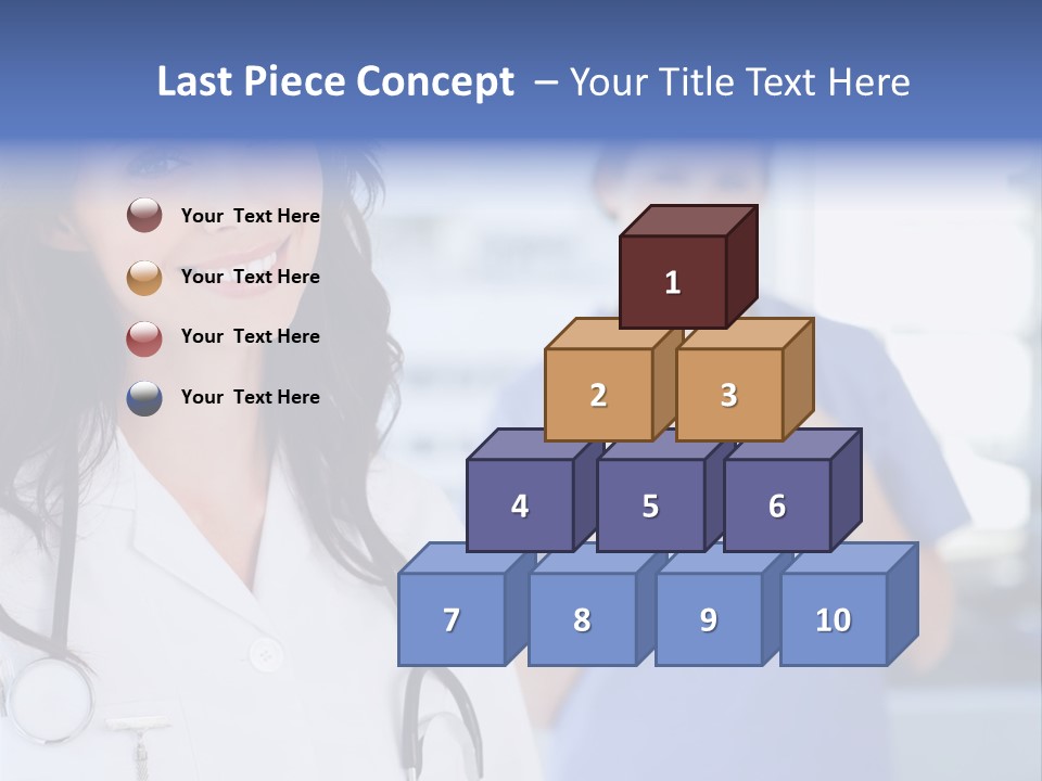 Smart Looking At Camera Indoors PowerPoint Template