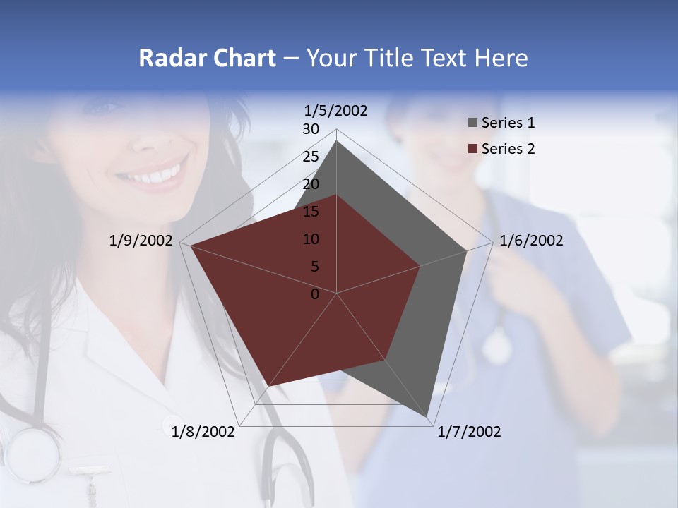Smart Looking At Camera Indoors PowerPoint Template