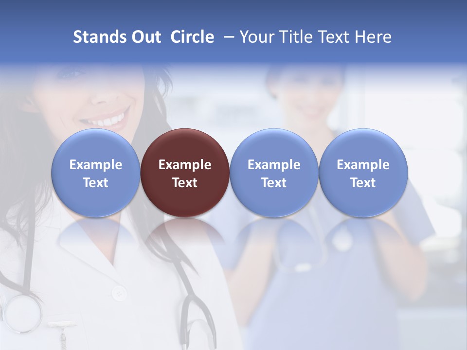 Smart Looking At Camera Indoors PowerPoint Template