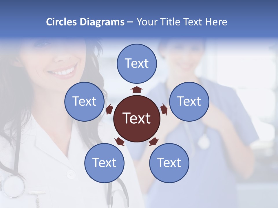 Smart Looking At Camera Indoors PowerPoint Template