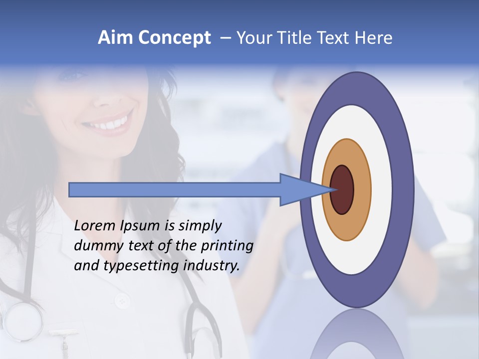 Smart Looking At Camera Indoors PowerPoint Template