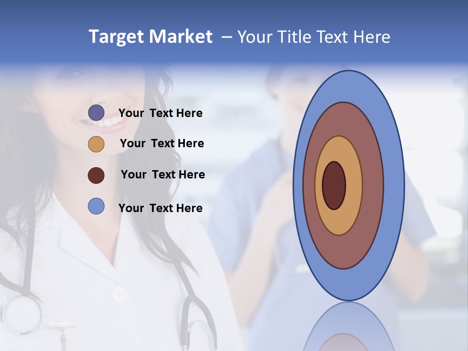 Smart Looking At Camera Indoors PowerPoint Template